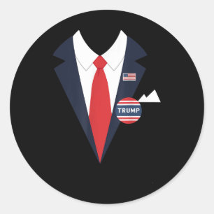 Adesivo Redondo Donald Trump Halloween Costume Crianças Engraçadas
