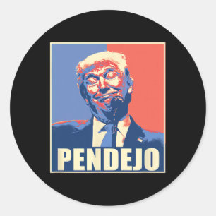 Adesivo Redondo Donald Trump Idiota Ruim Para a América
