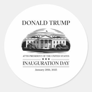 Adesivo Redondo Donald Trump Inauguration Day 2025 6