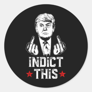 Adesivo Redondo Donald Trump Indica Essa Prisão Política Pela Repu
