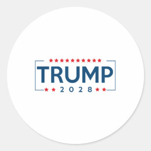 Adesivo Redondo Donald Trump J D Vance 2028 Vance Trump 2028 Men W