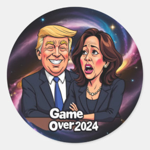 Adesivo Redondo Donald Trump Kamala harris