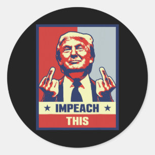 Adesivo Redondo Donald Trump Oferece Impeach Conservador Republica