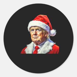 Adesivo Redondo Donald Trump Papais noeis 2024 Xmas