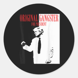 Adesivo Redondo Donald Trump Para Presidente 2024 Shirt Original G