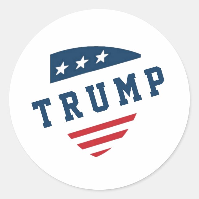 Adesivo Redondo Donald Trump president make America great again (Frente)