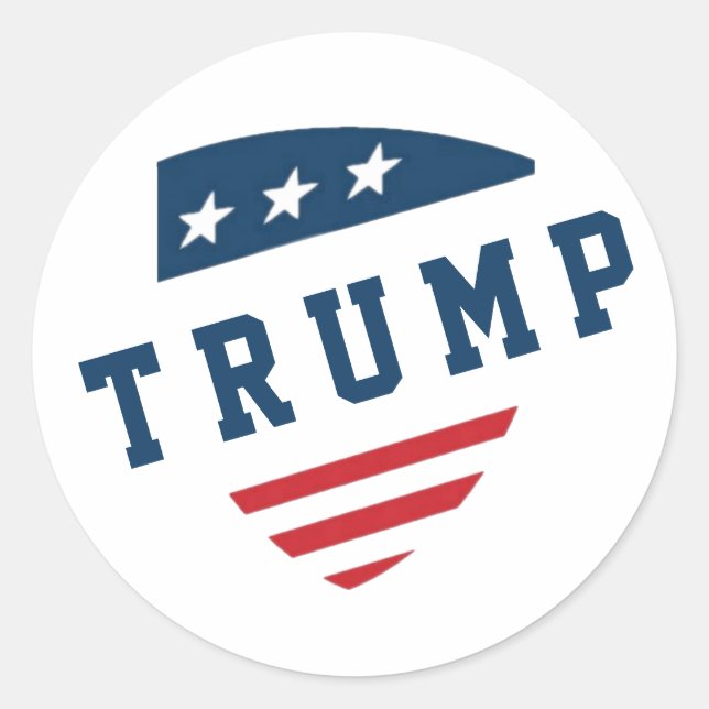 Adesivo Redondo Donald Trump president make America great again (Frente)