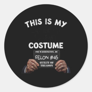 Adesivo Redondo Donald Trump Prison Figurume de Halloween