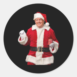 Adesivo Redondo Donald Trump Santa Claus Natal Xmas Usa Presid
