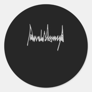 Adesivo Redondo Donald Trump Signature America Country U Preside