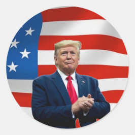 Adesivo Redondo Donald Trump Sticker Election 2024 MAGA Flag