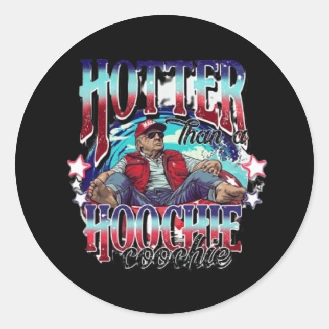 Adesivo Redondo Donald Trump Summer Vibe (Frente)