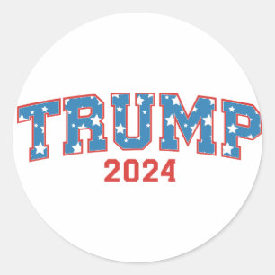 Adesivo Redondo Donald Trump - Trump 2024 Keep America Excelente