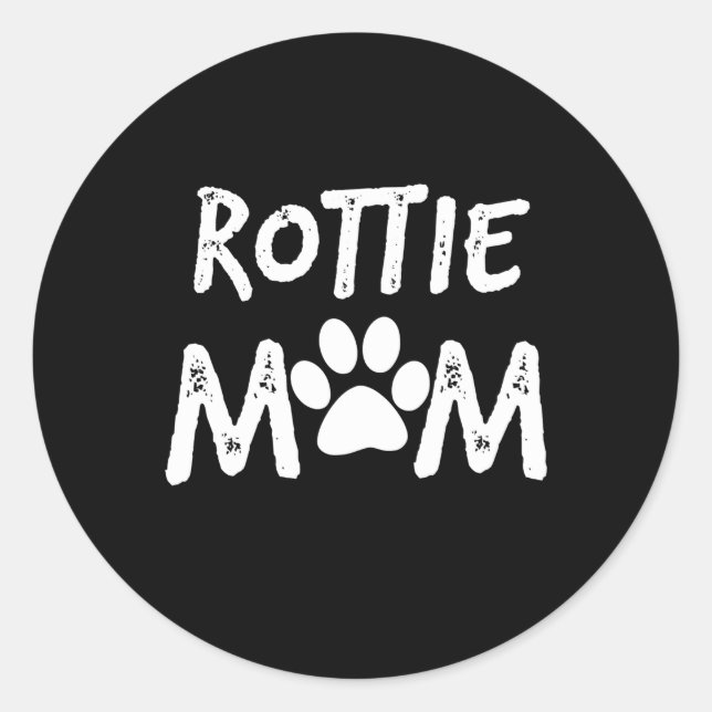 Adesivo Redondo donativos de cachorro rottweiler da mãe podre (Frente)