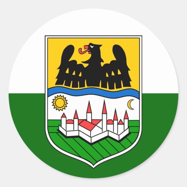 Adesivo Redondo Donauschwaben Flag Sticker (Frente)