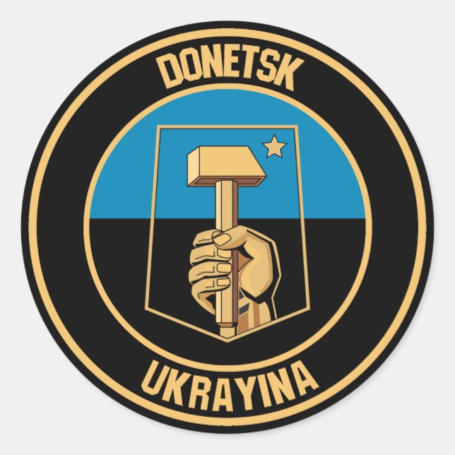 Adesivo Redondo Donetsk Round Emblem (Frente)