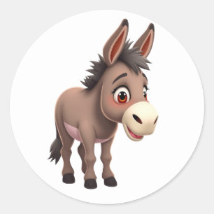 Adesivo Redondo Donkey Stickers