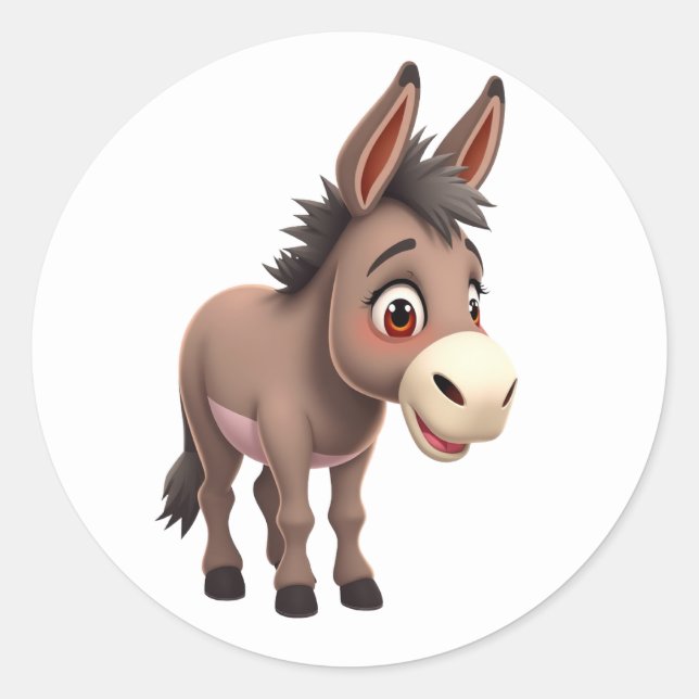 Adesivo Redondo Donkey Stickers (Frente)