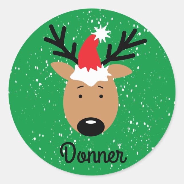 Adesivo Redondo Donner Reindeer Classic Round Sticker (Frente)