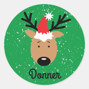Adesivo Redondo Donner Reindeer Classic Round Sticker