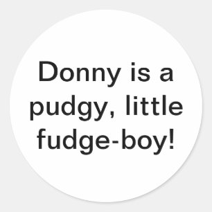 Adesivo Redondo Donny pudgy, garotinho da merda Hankamer Artjunkha