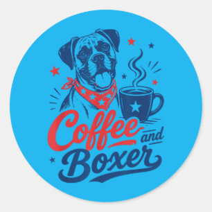 Adesivo Redondo Dono de Cachorro Boxer Mamãe Papai Amante de Anima