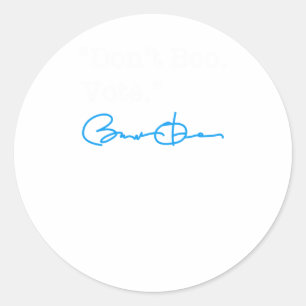 Adesivo Redondo Don't Boo Vote - Barack Obama (azul branco) Sticke