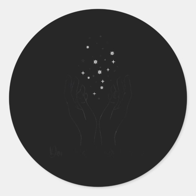 Adesivo Redondo Don't Hide Your Magic Motivational Quote Sitive Vi (Frente)