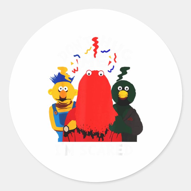 Adesivo Redondo Don't Hug Me I'm Eds Funny Saying Sarcasm  (Frente)