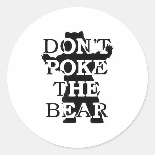 Adesivo Redondo Don't Ke The Bear  (Frente)