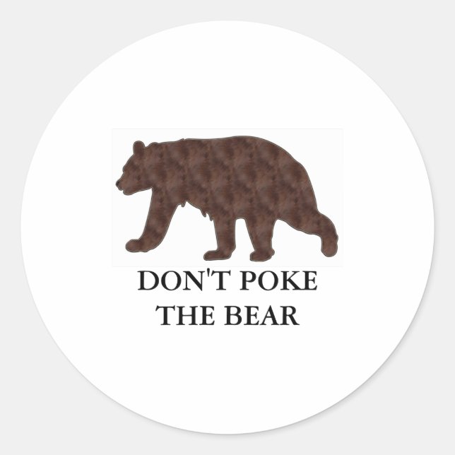 Adesivo Redondo Dont Ke The Bear  (Frente)