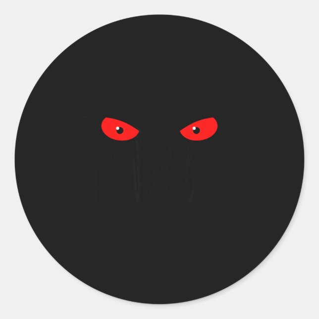 Adesivo Redondo Don't Push My Buttons_ Red Eyes _ Sarcastic Attitu (Frente)