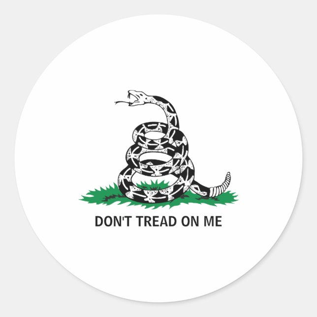 Adesivo Redondo Dont Tread On Me  (Frente)