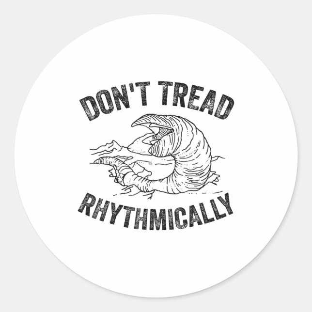 Adesivo Redondo Don't Tread Rhythmically Apparel For Men Women  (Frente)