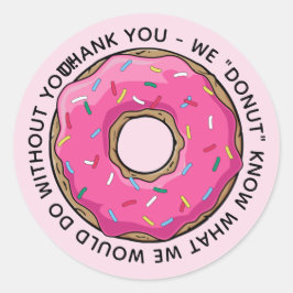 Adesivo Redondo DONUT Obrigado Professores