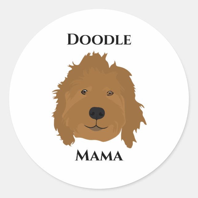 Adesivo Redondo Doodle Mama (Frente)