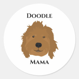 Adesivo Redondo Doodle Mama