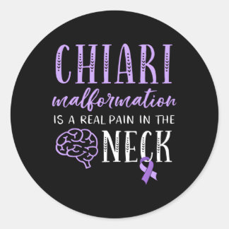 Adesivo Redondo Dor Chiari No Pescoço, Malformação Chiari Awaren