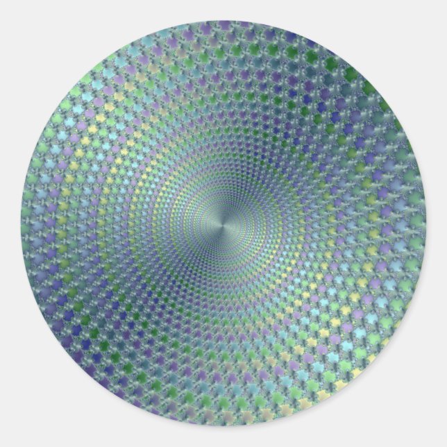 Adesivo Redondo Dores de cabeça - Fractal (Frente)