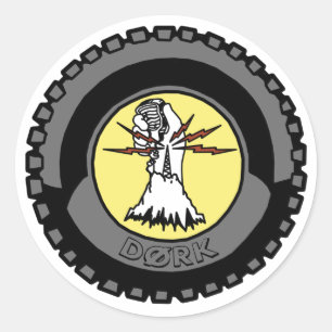 Adesivo Redondo DORK com um zero