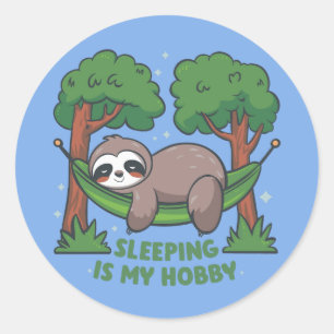 Adesivo Redondo Dormir é o meu passatempo