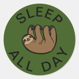 Adesivo Redondo Dormir O Dia Todo