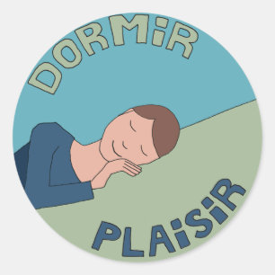 Adesivo Redondo Dormir, Plaisir