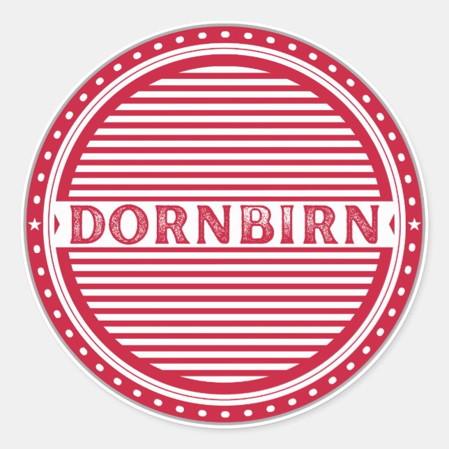Adesivo Redondo Dornbirn City Pride Emblem – Austria Identity (Frente)