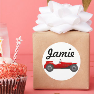 Adesivo Redondo Dos presentes clássicos do carro da sala dos