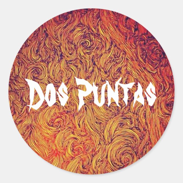 Adesivo Redondo Dos Puntas Sticker (Frente)