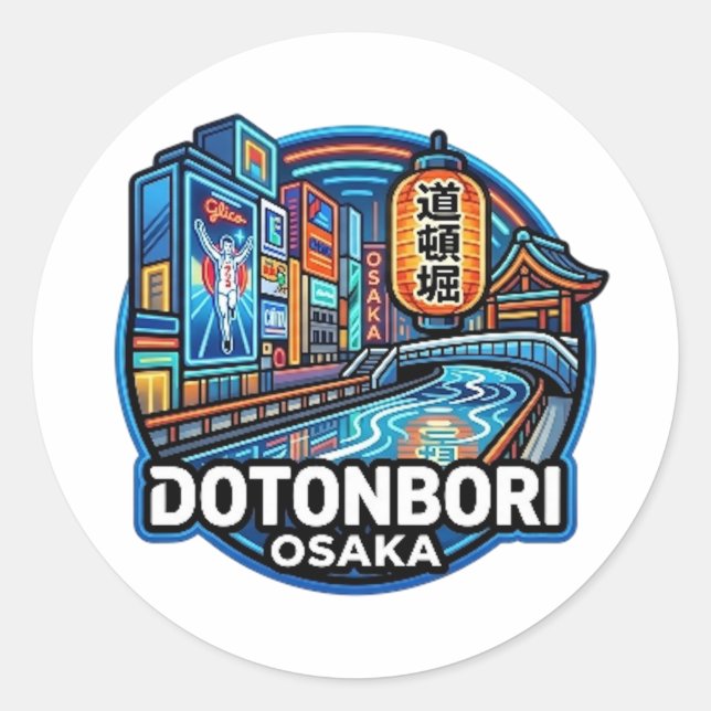ADESIVO REDONDO DOTONBORI (Frente)