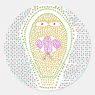 Adesivo Redondo Dotty Egípcio Cobra Sticker
