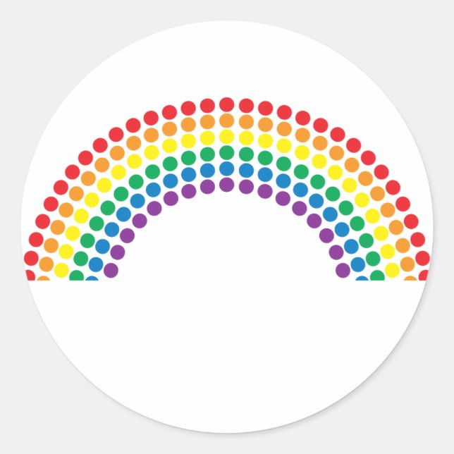 Adesivo Redondo Dotty Rainbow (Frente)