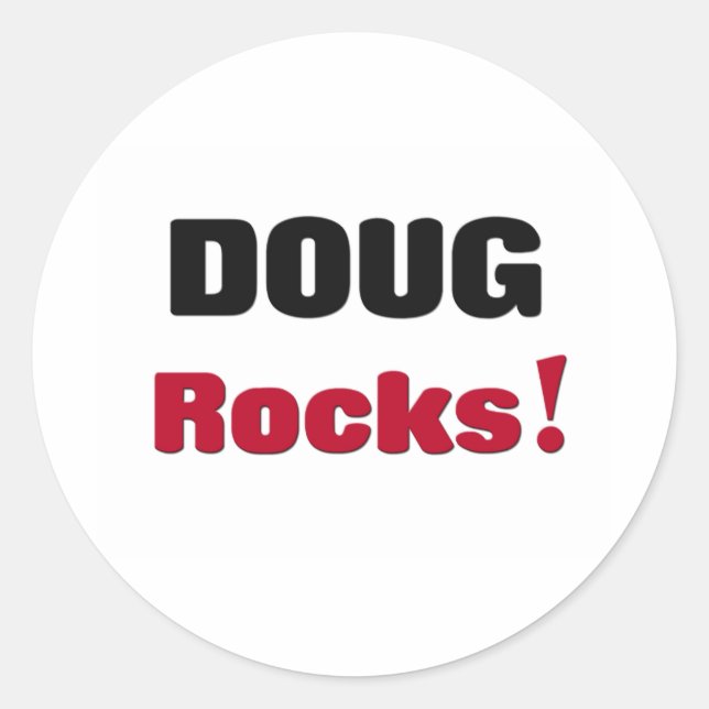 Adesivo Redondo Doug Rocks (Frente)